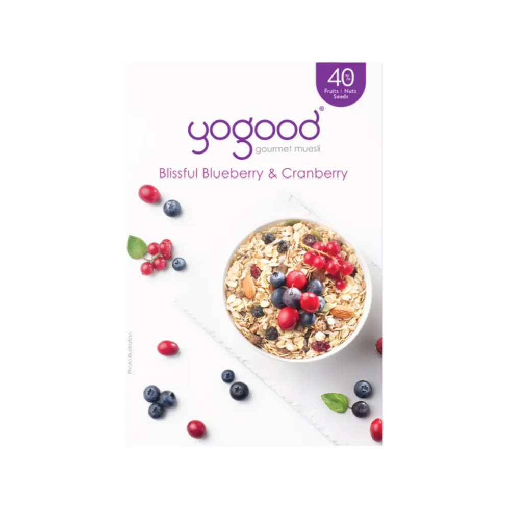 Ngũ Cốc Việt Quất & Nam Việt Quất, Gourmet Muesli, Blissful Blueberry & Cranberry (35g) - YOGOOD
